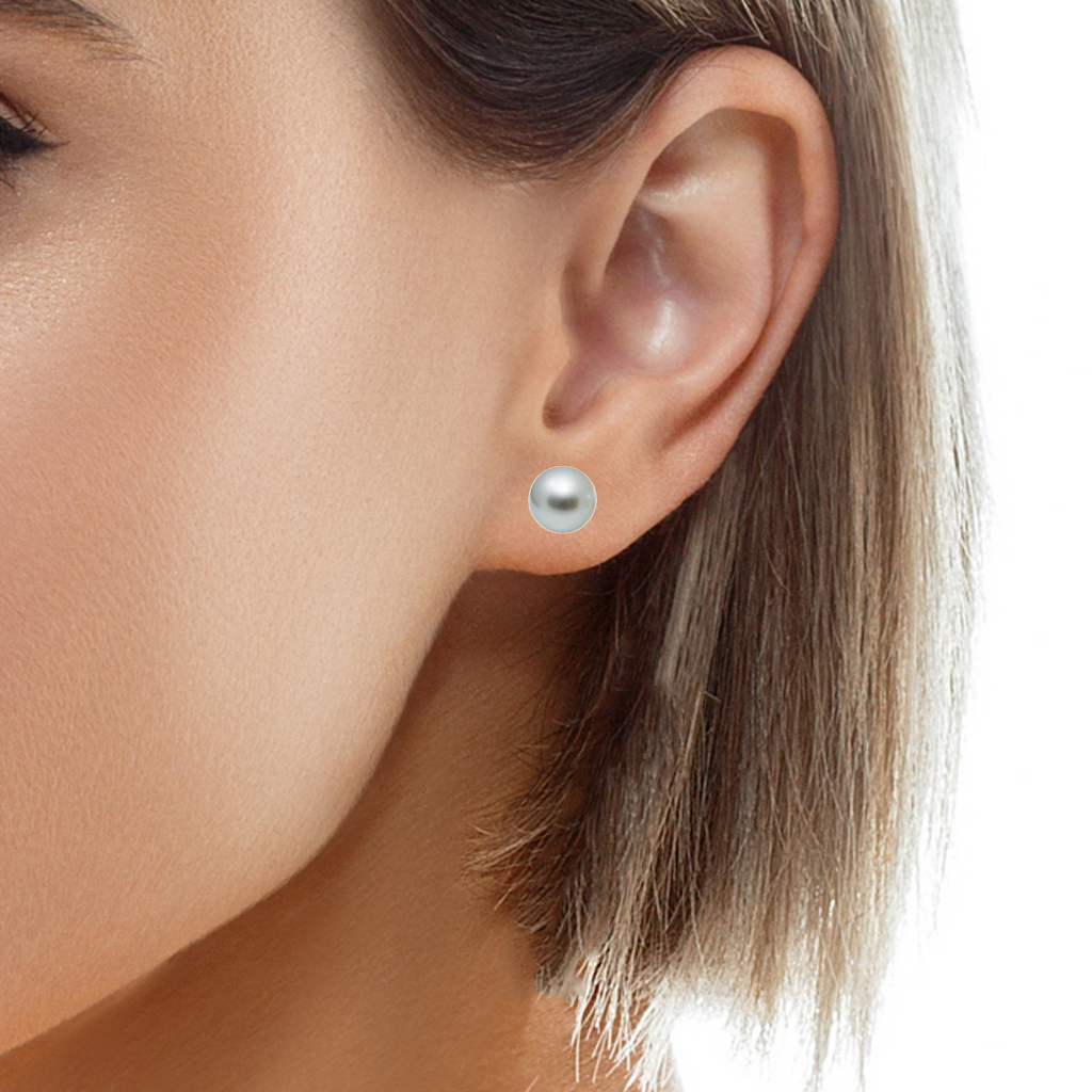 These elegant studs feature 9.00 mm Akoya Cultured Pearls with a high-luster finish and 14k white gold cup settings, complemented by secure friction backs for peace of mind. Perfect for any occasion. 