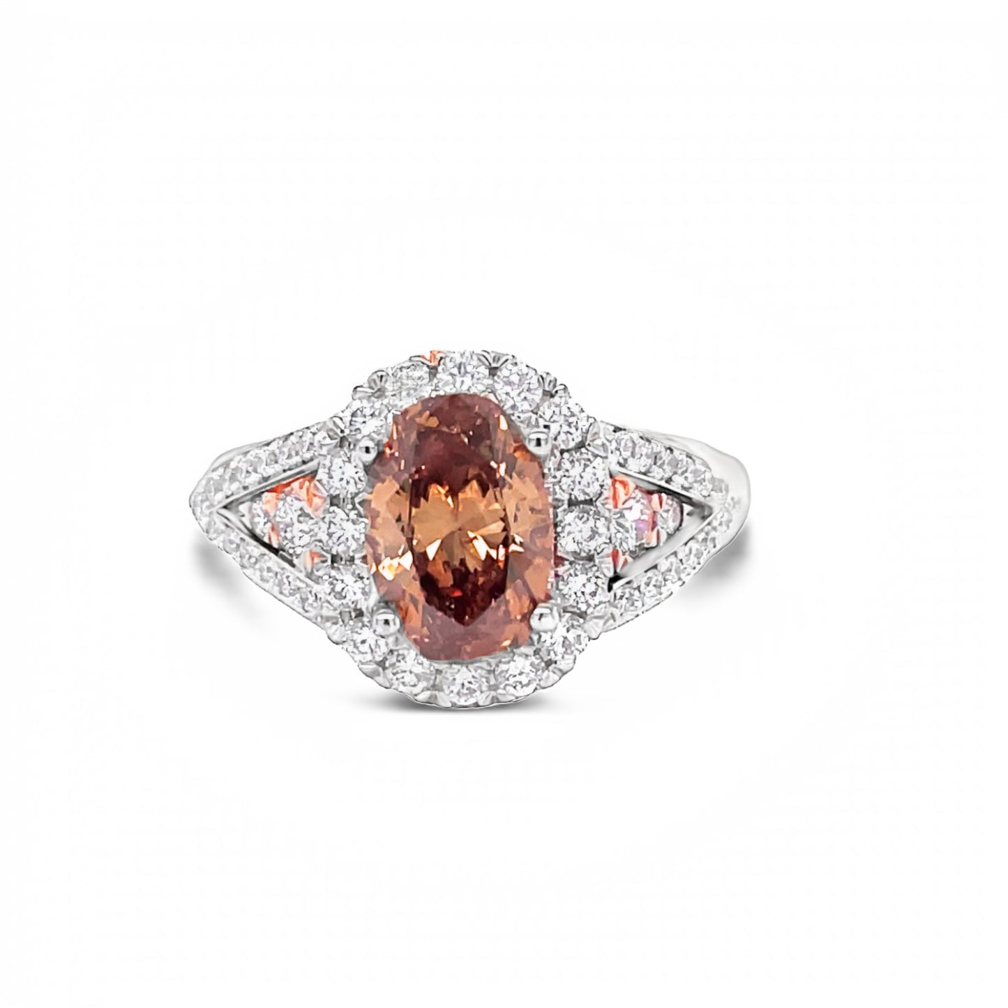 Natural Fancy Brown Diamond Ring Front view 
