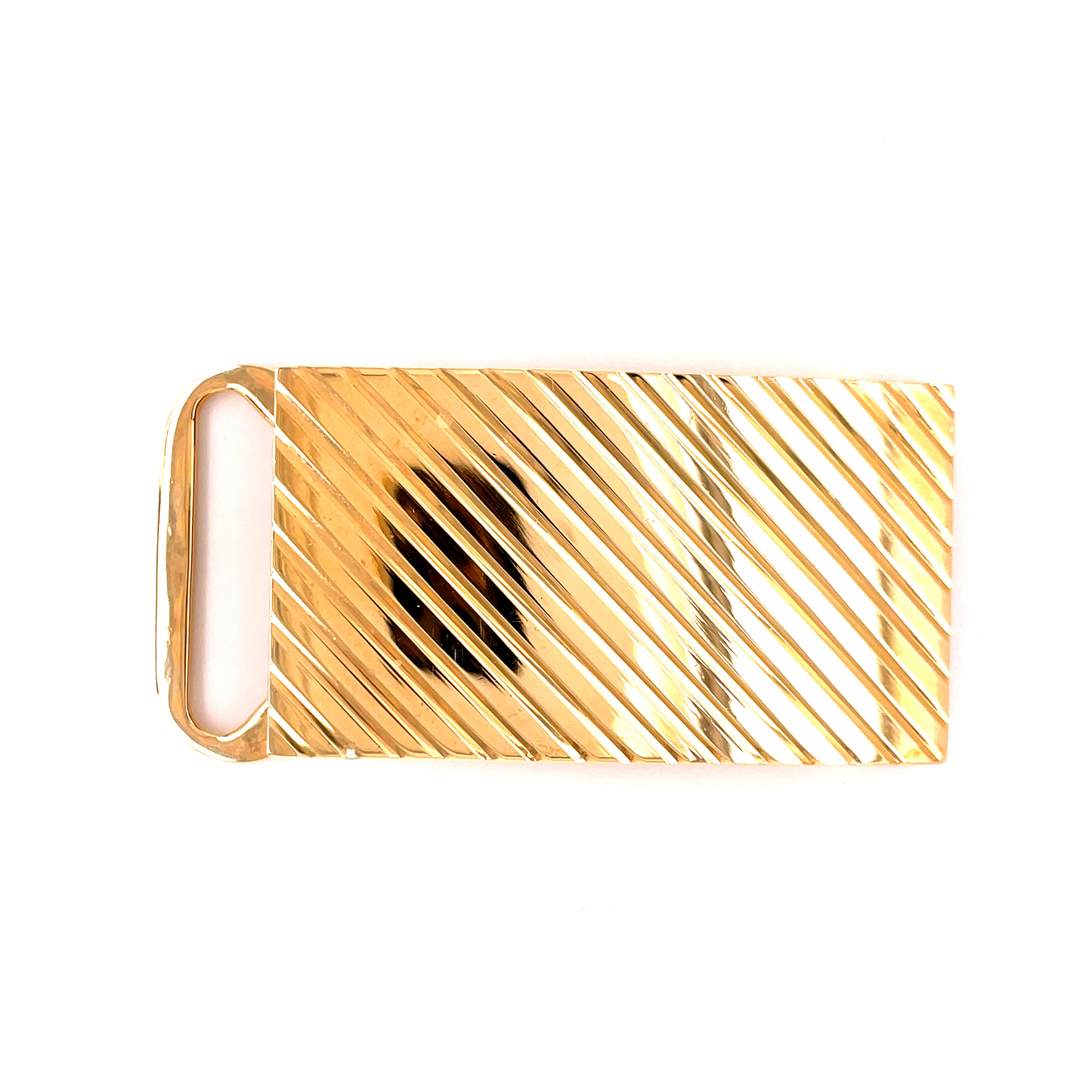Front view of Estate Jewelry Tiffany & Co Yellow Gold Belt Buckle