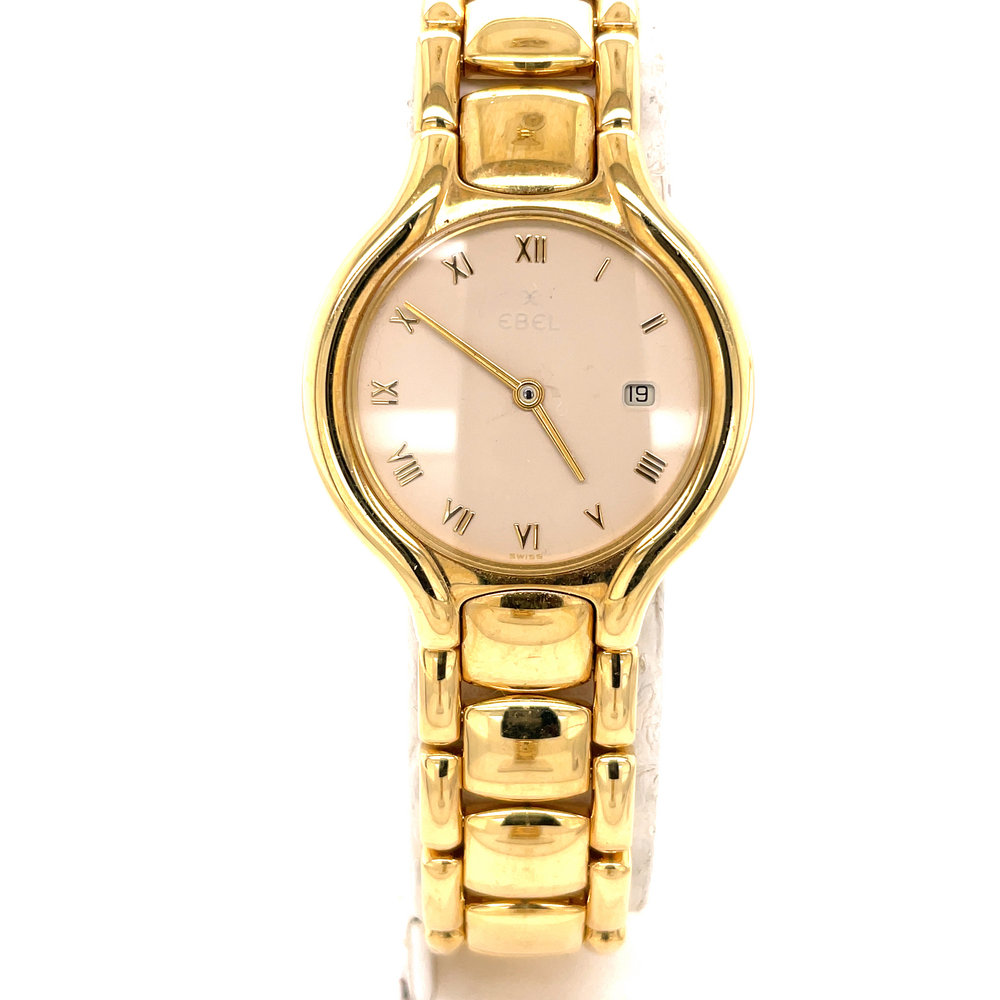 18K Ebel Beluga Yellow Gold Watch Front view 
