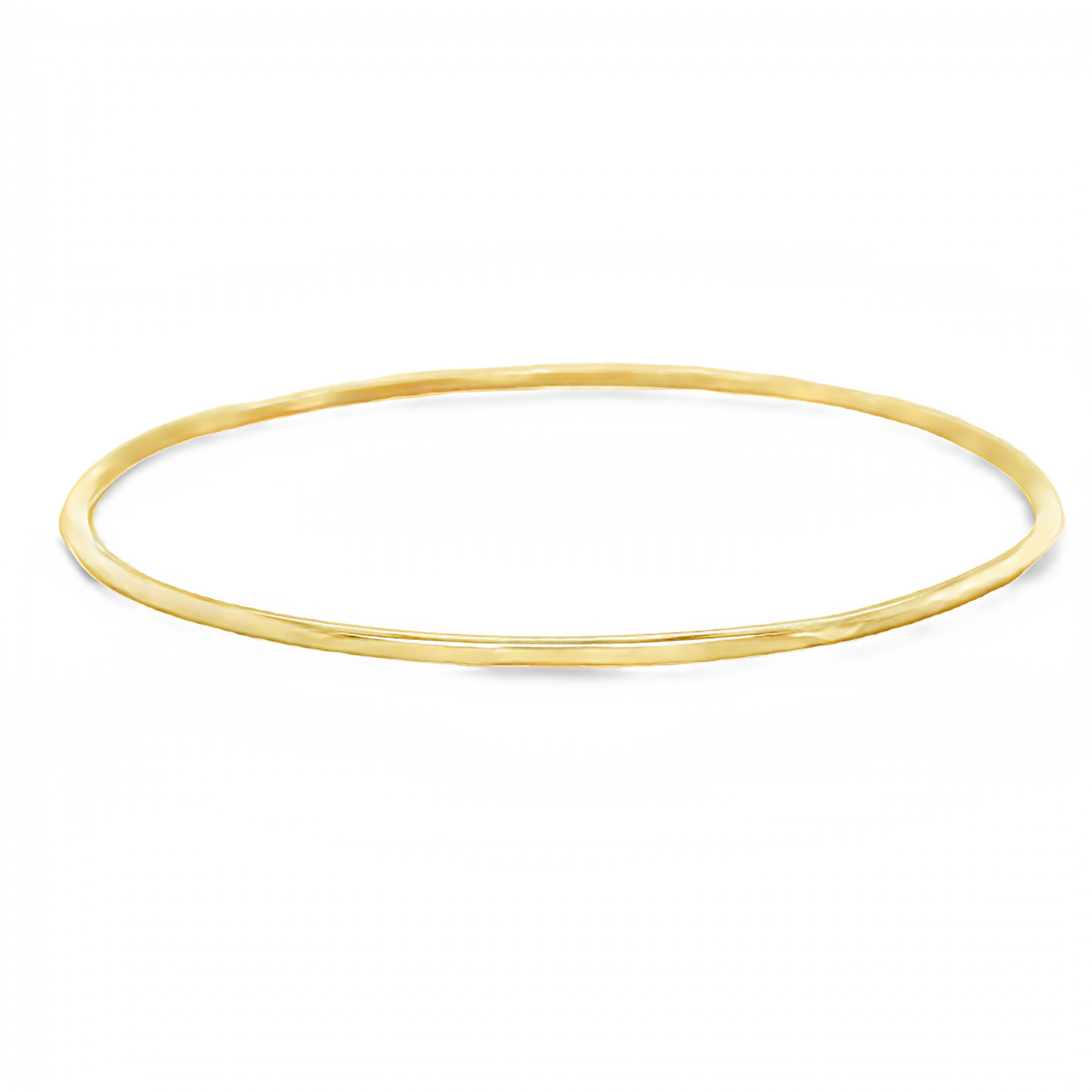 14k Classic Slip-on Bangle Bracelet 6.3 dwt Top view clasp fastened