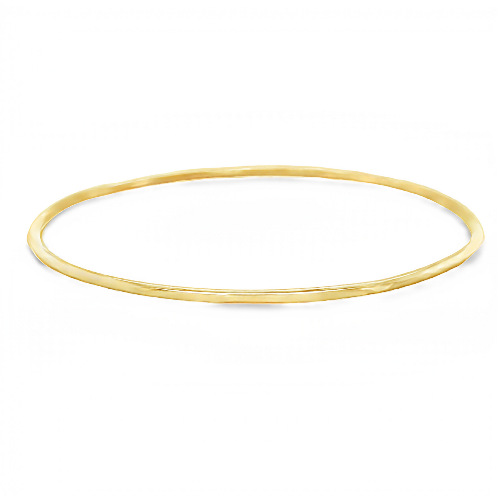14k Classic Slip-on Bangle Bracelet 6.3 dwt Top view clasp fastened