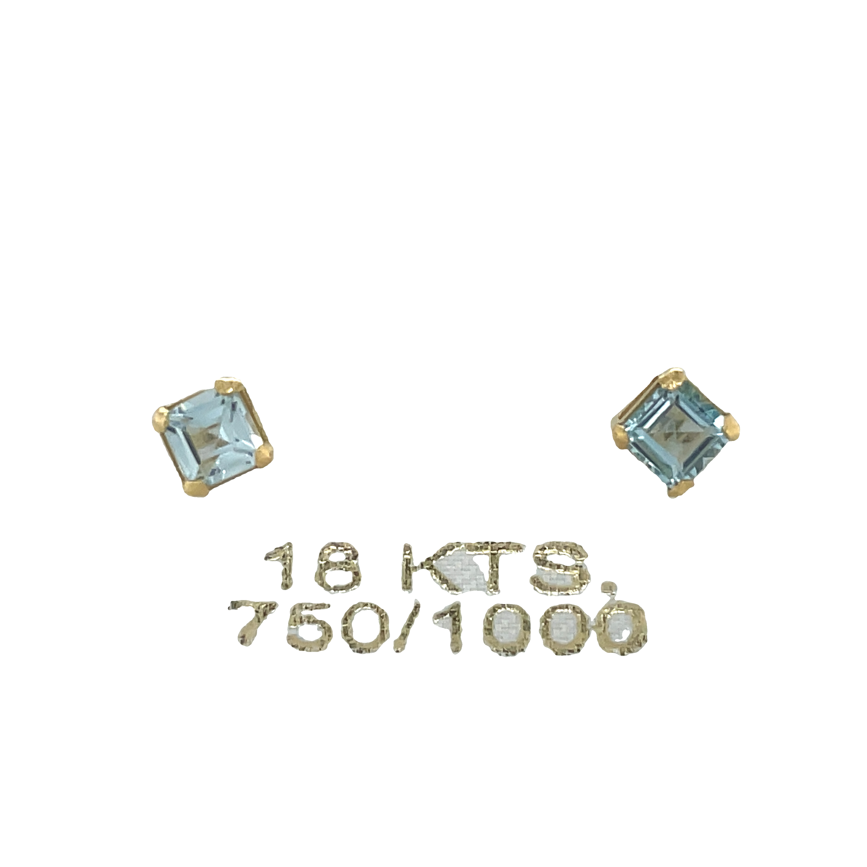 Beautiful baby earrings  Secure baby screw backs  Crafted with 18k yellow gold and beautiful small blue topaz, these baby earrings sparkle with style and peace of mind. Enjoy the assured safety of the secure baby screw backs. yellow gold  Small blue topaz