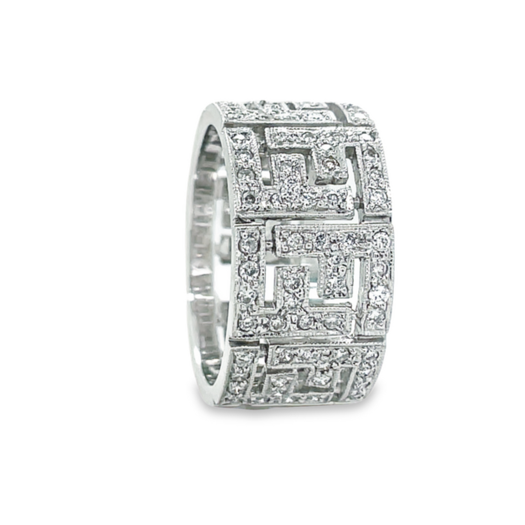 Diamond Geometrical Shape Wide Diamond Ring