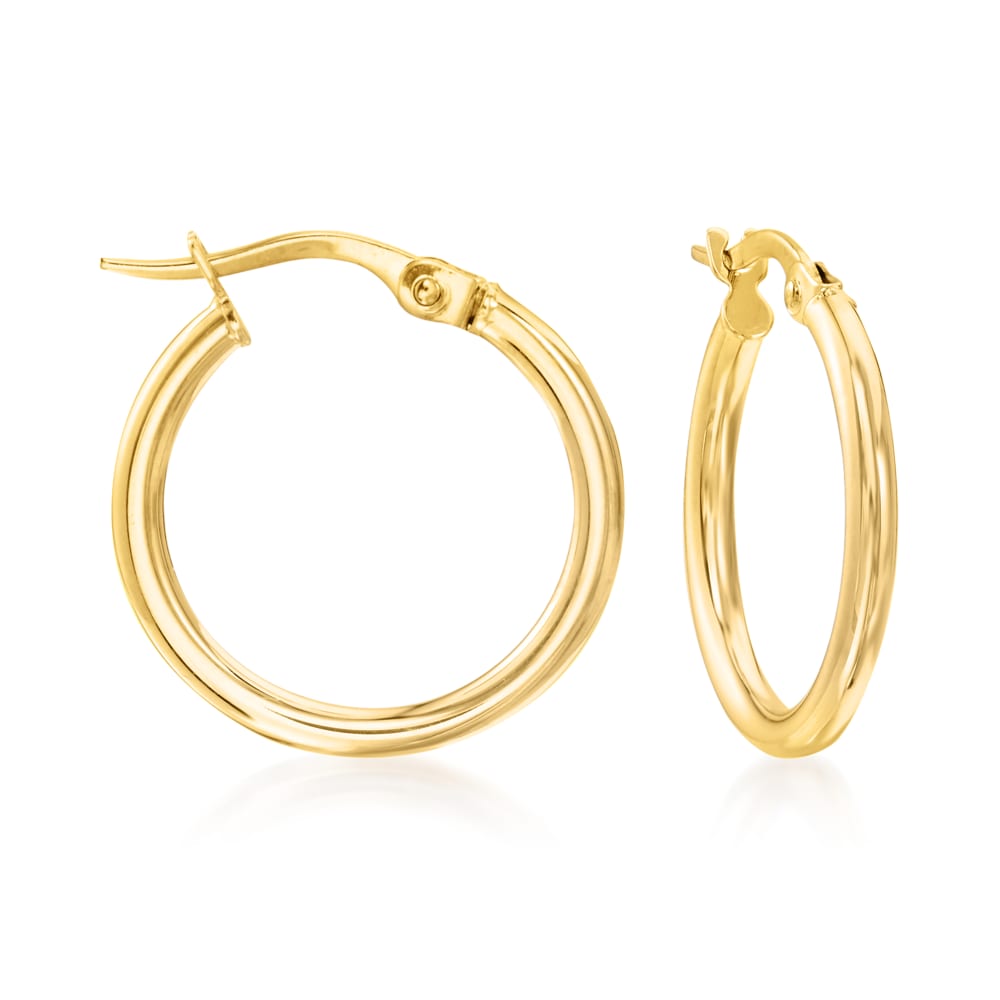 Italian Gold Hoops Earrings 2.00 mm