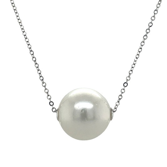 South Sea Single Pearl Necklace 14.50 mm Front view