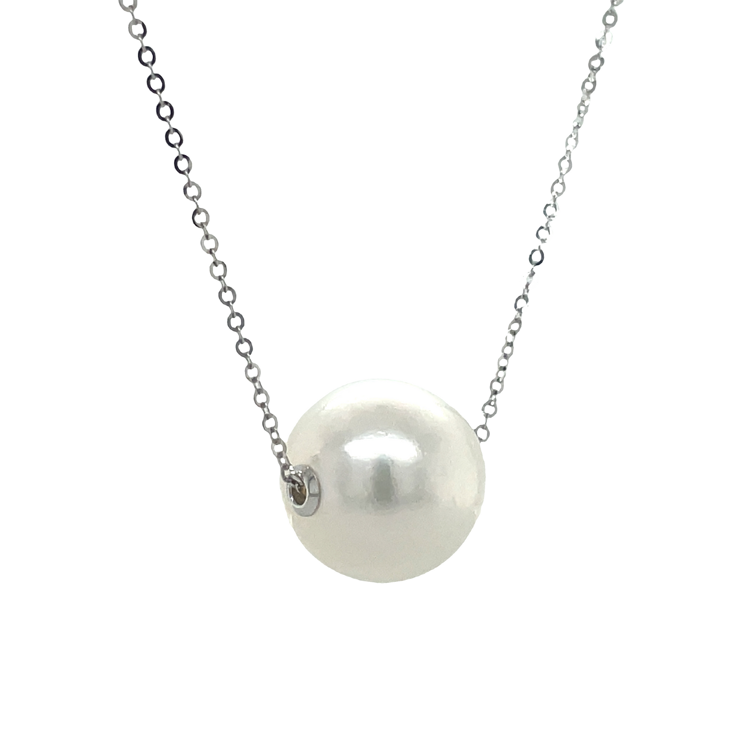 South Sea Single Pearl Necklace 14.50 mm Side view