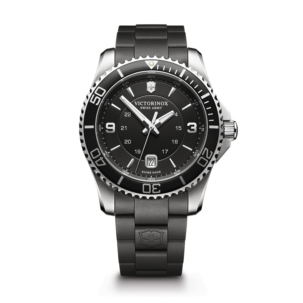 Front view of Maverick Large Black dial watch