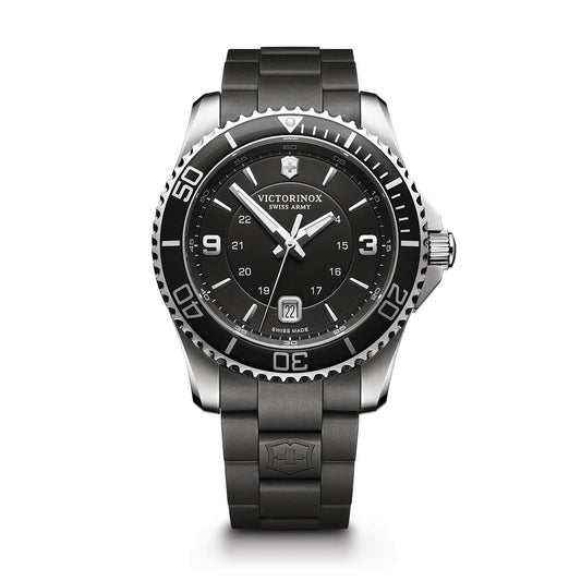 Front view of Maverick Large Black dial watch