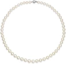 Fresh water pearls 8.5 mm   14k white gold clasp  18.5" long.  Good luster 
