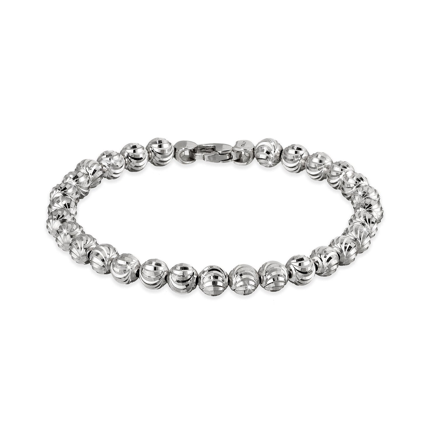 Top view of Sterling Silver Moon Bracelet