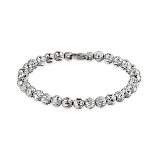 Top view of Sterling Silver Moon Bracelet