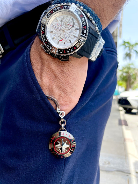Try on view of Zancan Stainless Steel Key Chain
