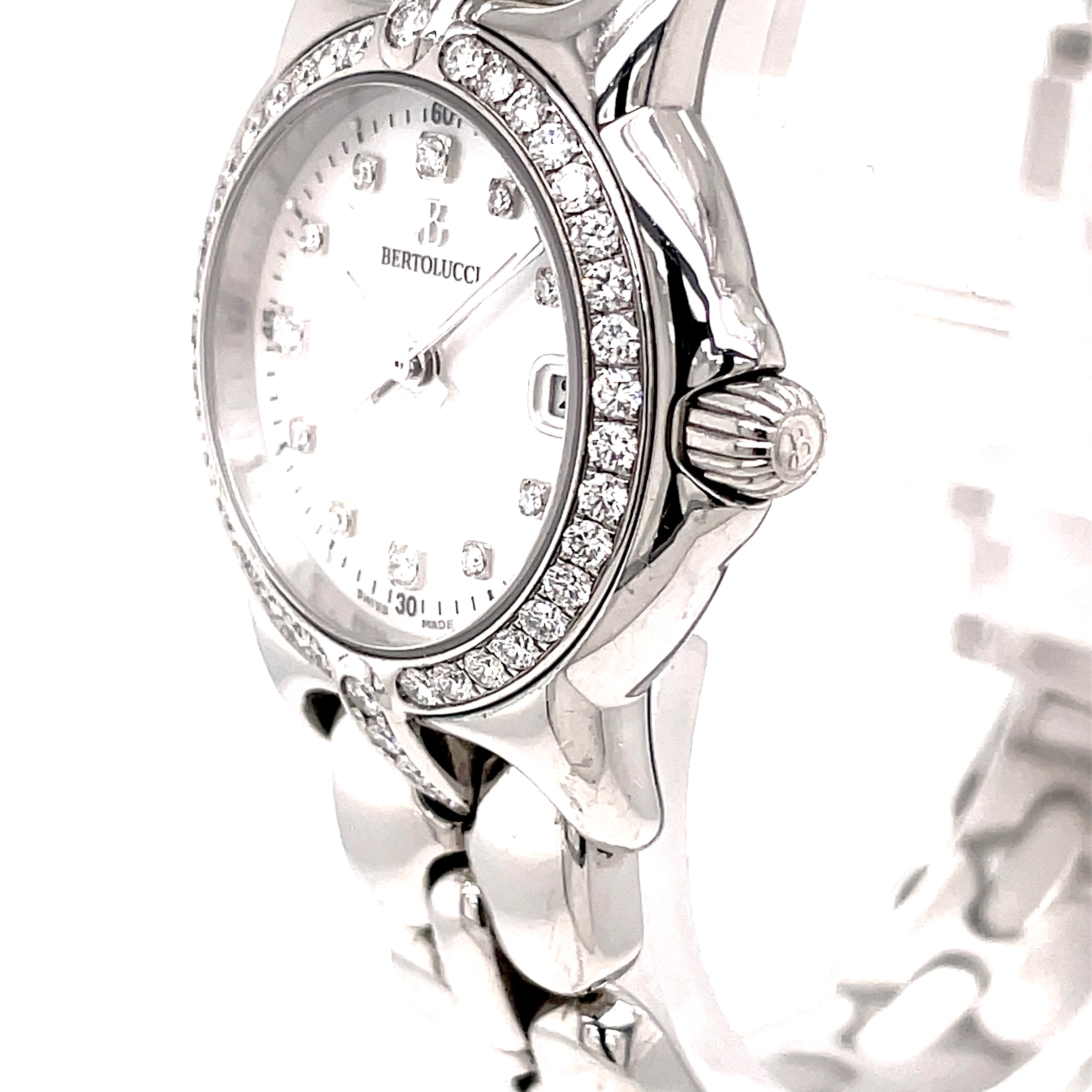 Bertolucci Diamond Vir Stainless Steel Watch – SouthMiamiJewelers
