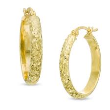14k Italian gold  25 mm diameter  6.00 mm thickness  Easy to wear  Secure latch system