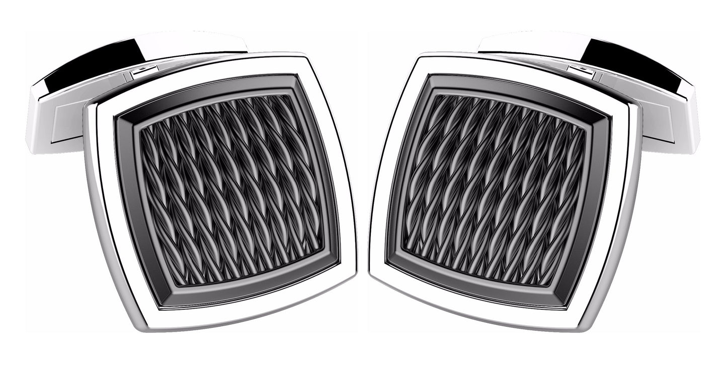 Zancan Sterling SIlver Cufflinks Front view 
