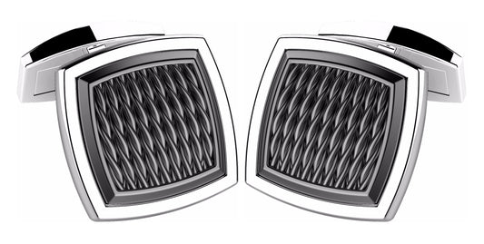 Zancan Sterling SIlver Cufflinks Front view 