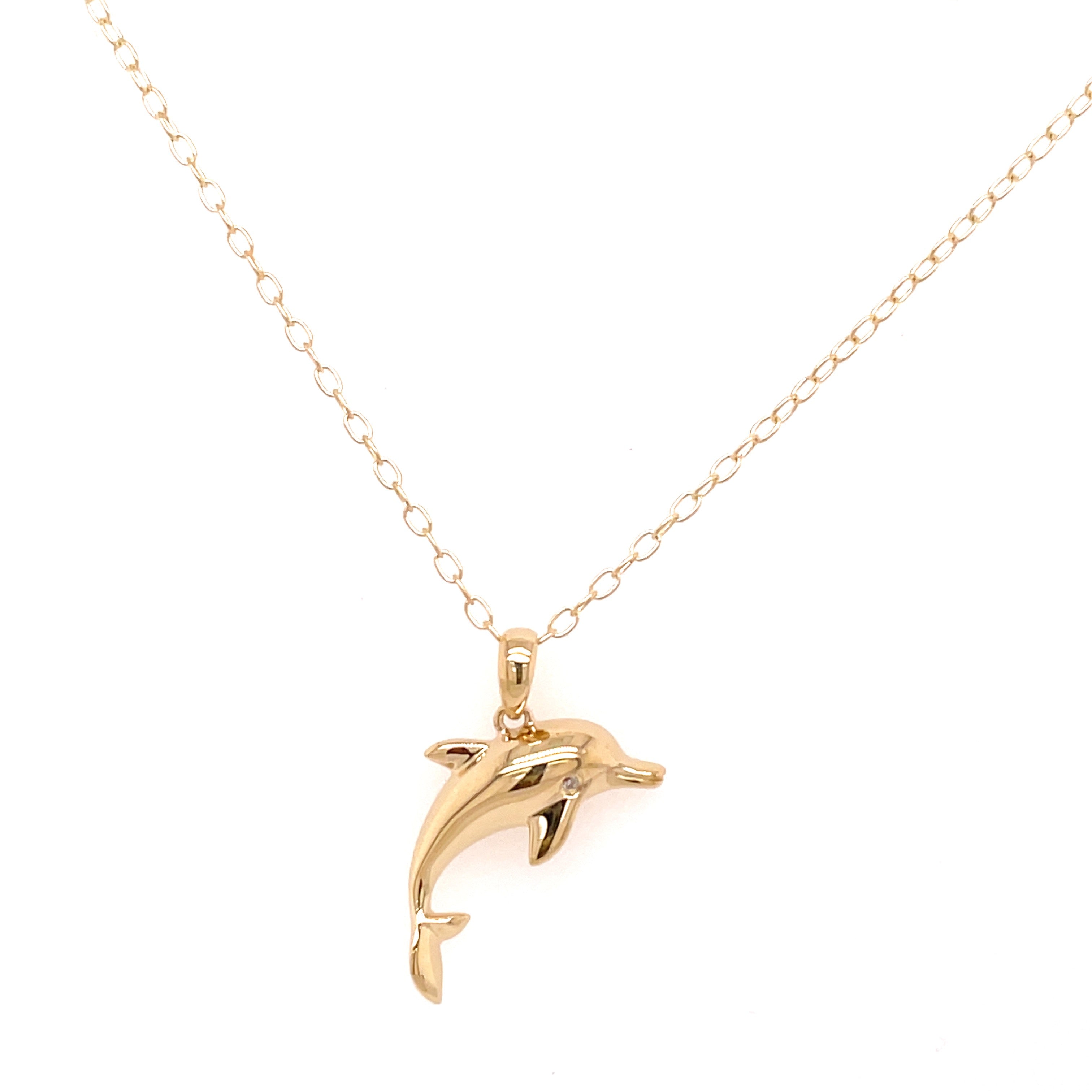 Whale Tail Rose Gold Plated Chain Dolphin Diamond Pendant Necklace - China  Jewelry and Fashion Jewelry price | Made-in-China.com