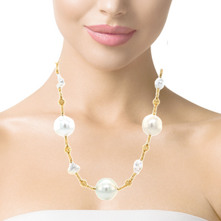 Large South Sea & Keshi Pearl Necklace