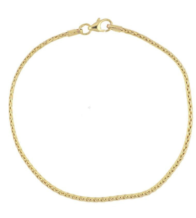 Italian made stackable bracelet   14k yellow gold bracelet  Mesh style  Secure lobster.  7.5" long  1st in picture 