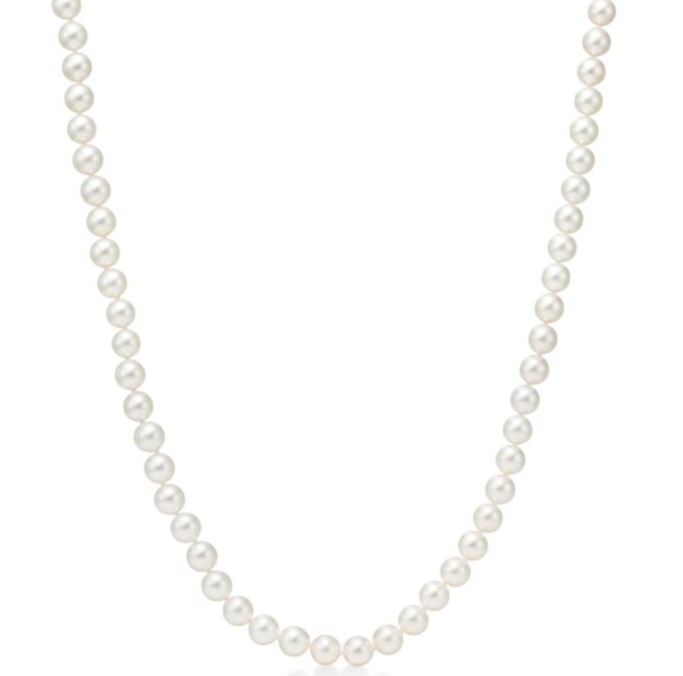 Fresh Water Pearl Necklace 8.00 mm Front view 