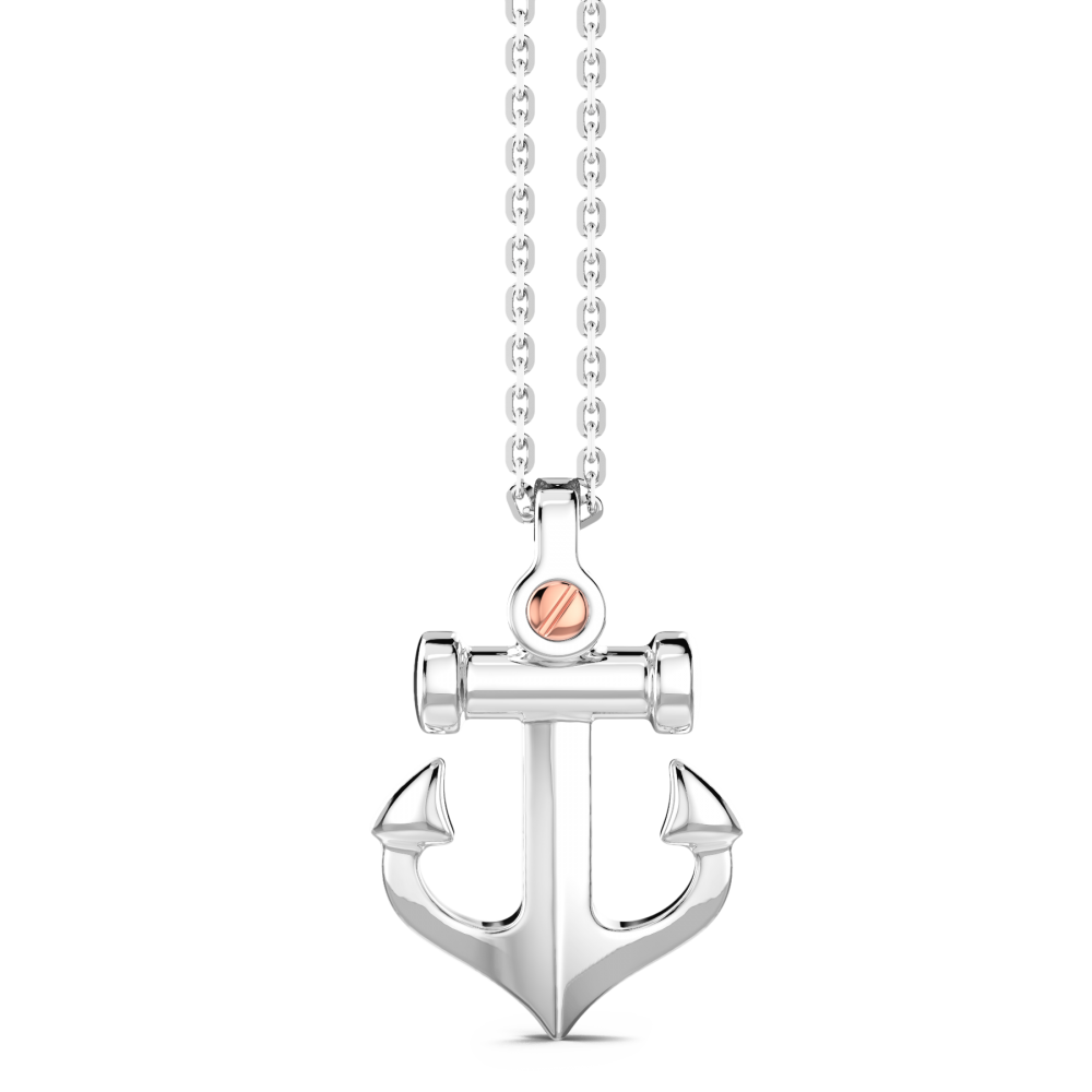 Zancan Silver Anchor Necklace Front view