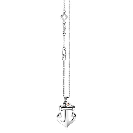 Zancan Silver Anchor Necklace Front view